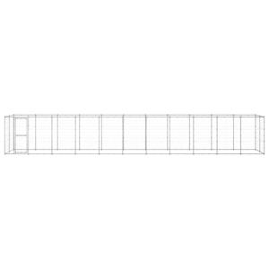 vidaXL Hondenkennel 26,62 m² gegalvaniseerd staal