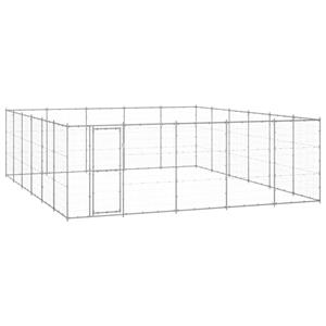 vidaXL Hondenkennel 36,3 m² gegalvaniseerd staal