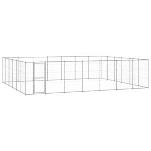 vidaXL Hondenkennel 50,82 m² gegalvaniseerd staal