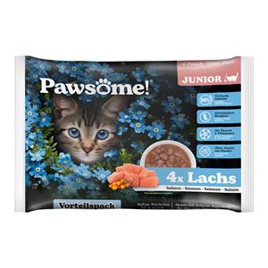 4x85g Pawsome Junior zalm natvoer voor katten