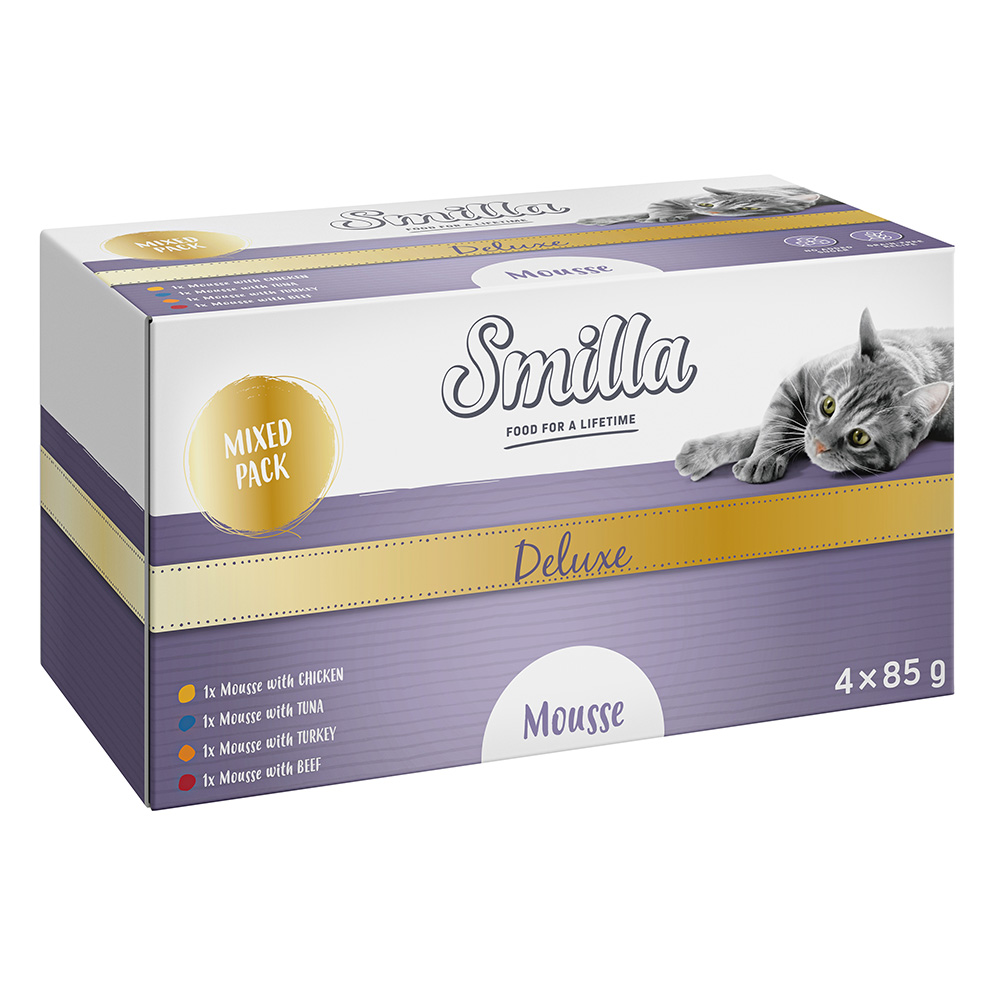 12x85g Smilla Deluxe Mousse Mixpakket Katten Natvoer