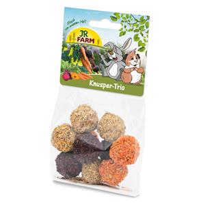 75g JR Farm Knapperig Trio kleine dierensnacks