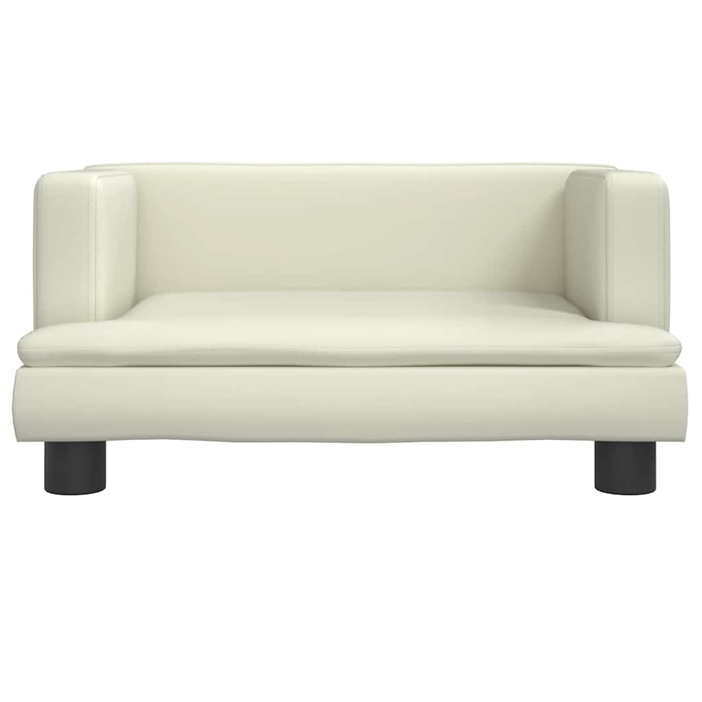 vidaxl Hondenmand 60x40x30 cm kunstleer crèmekleurig