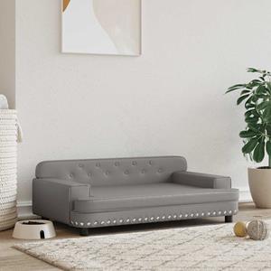 vidaxl Hondenmand 90x53x30 cm kunstleer grijs