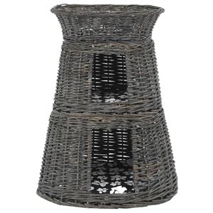 VidaXL 3-delige kattenmandenset met kussens 47x34x60 cm wilgen