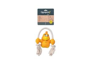 Quapas! Dog Toy Fun Chicken with rope