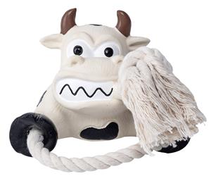 Quapas! Dog Toy Fun Cow with rope