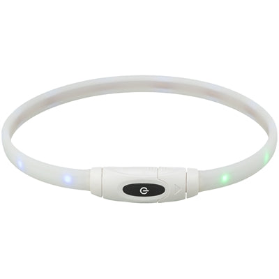 Trixie Flitslichtring USB siliconen XS-XL:65cm/16mm, multicolour hond