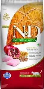 N&D Ancestral Grain voeding voor de gecastreerde kat Kip 5 kg