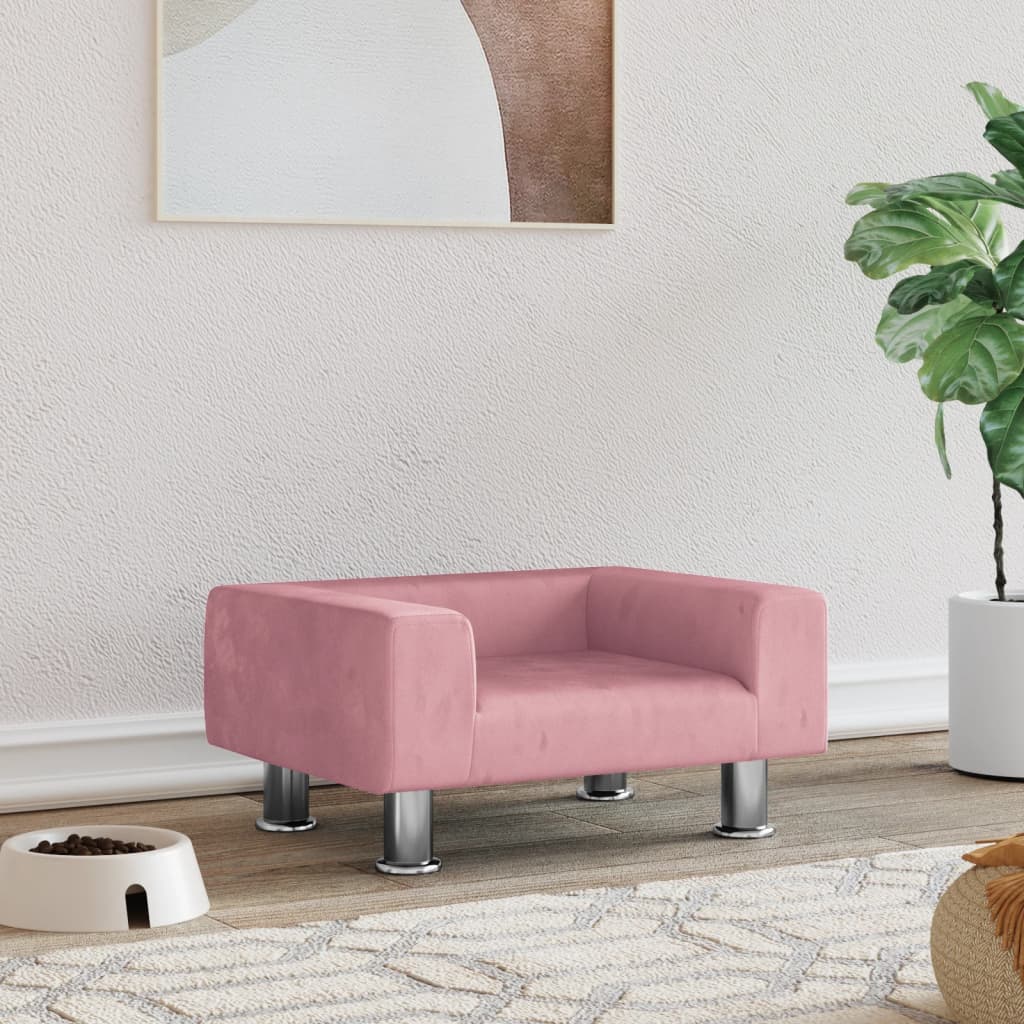 VidaXL Hondenmand 50x40x26,5 cm fluweel roze