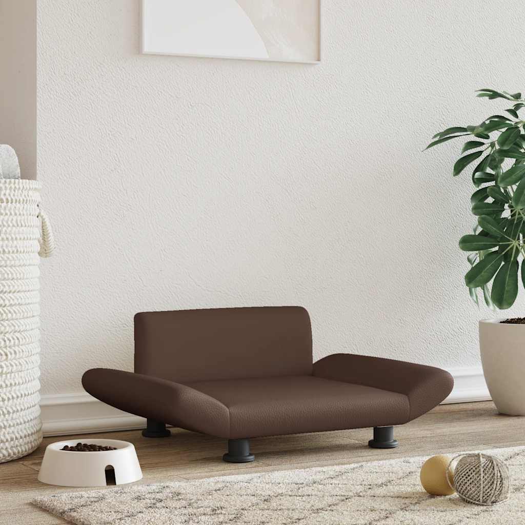 VidaXL Hondenmand 70x45x28 cm kunstleer bruin