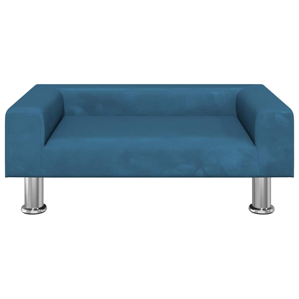 VidaXL Hondenmand 70x45x26,5 cm fluweel blauw
