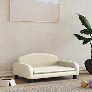 vidaxl Hondenmand 70x45x30 cm kunstleer crèmekleurig