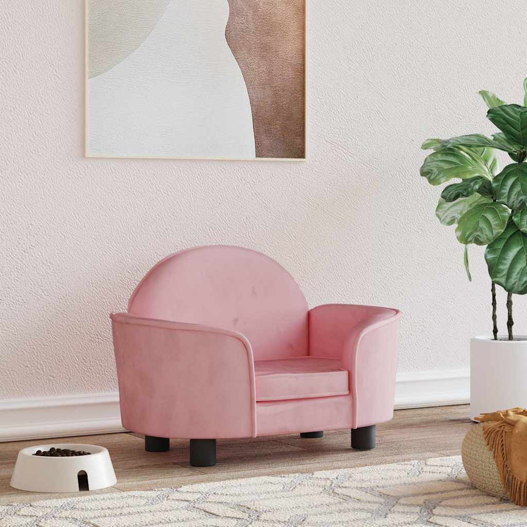 VidaXL Hondenmand 66x40x45 cm fluweel roze