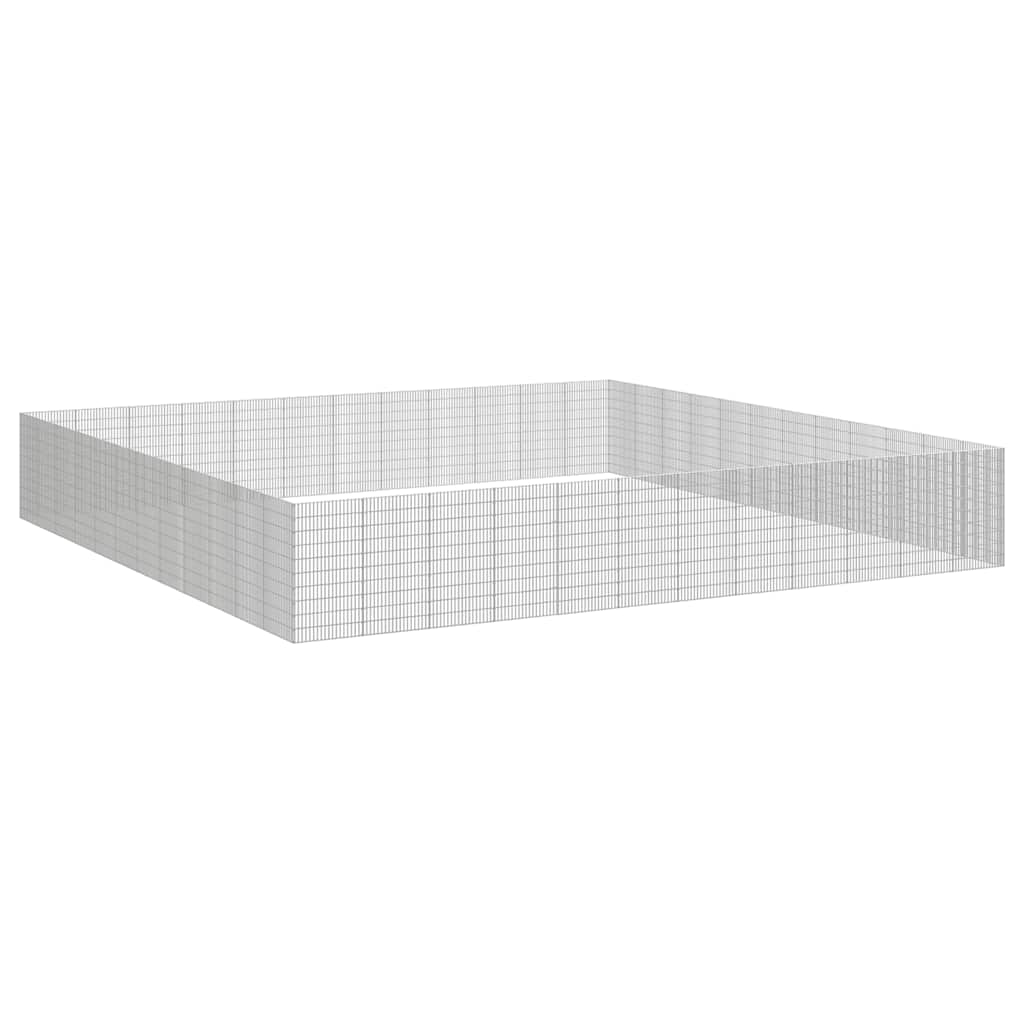 vidaXL Dierenverblijf 48 panelen 54x100 cm gegalvaniseerd ijzer