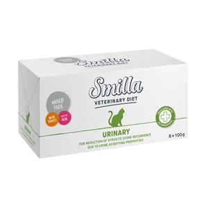 8x100g Smilla Veterinary Diet Mixpakket Urinary Kalkoen + Kalf Katten natvoer