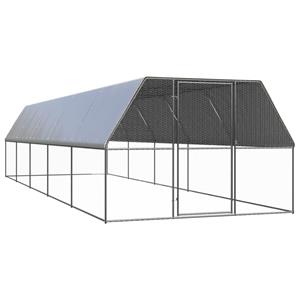 vidaXL Kippenhok 3x10x2 m gegalvaniseerd staal
