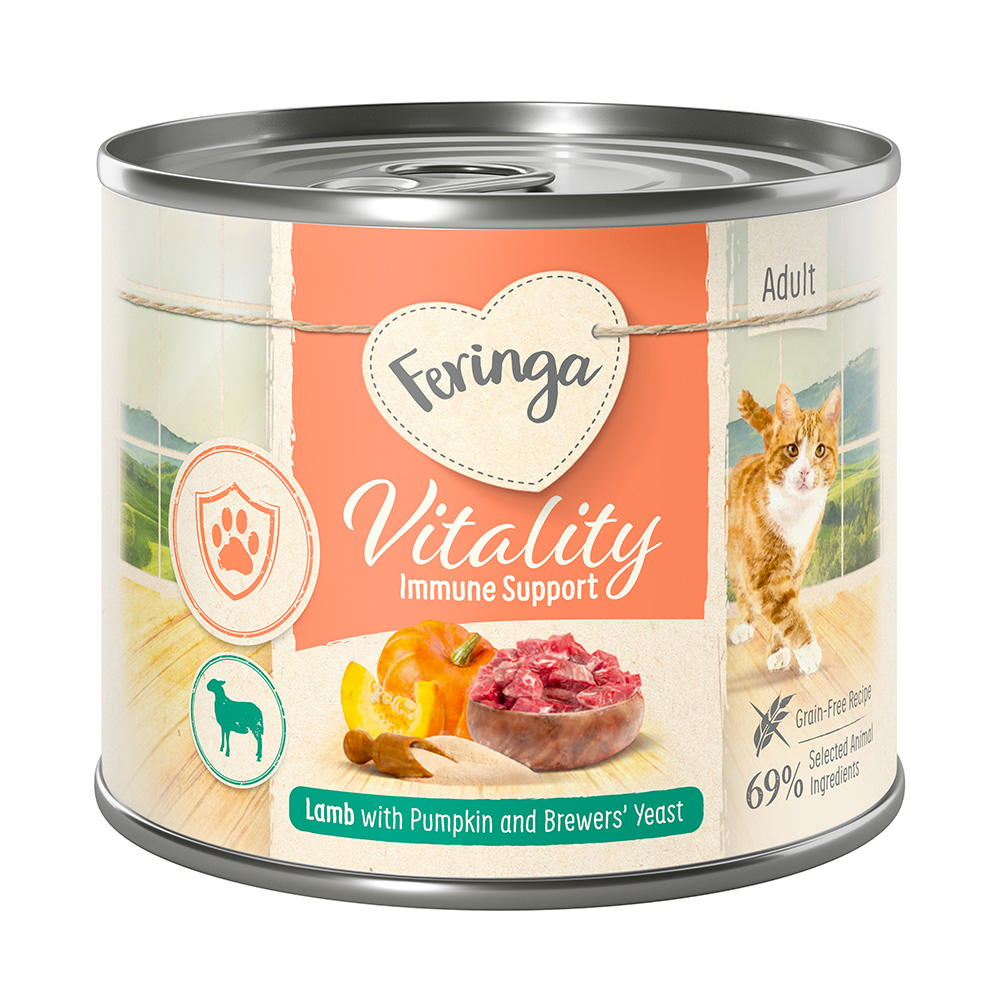 6x200g Feringa Vitality Immune Immune - Lam natvoer voor katten