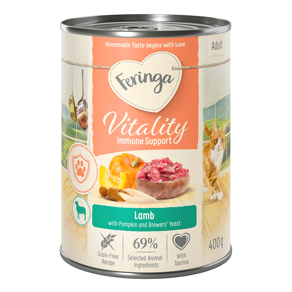 6x400g Feringa Vitality Immune Immune - Lam natvoer voor katten