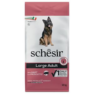 2x 12kg Schesir Dog Large Adult met ham droogvoer voor honden