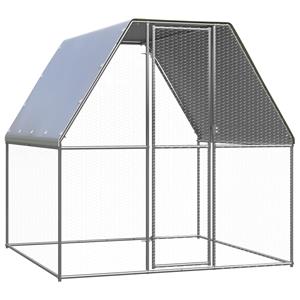 vidaxl Buitenhok voor kippen 2x2x2 m gegalvaniseerd staal
