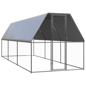 vidaxl Kippenhok 2x6x2 m gegalvaniseerd staal