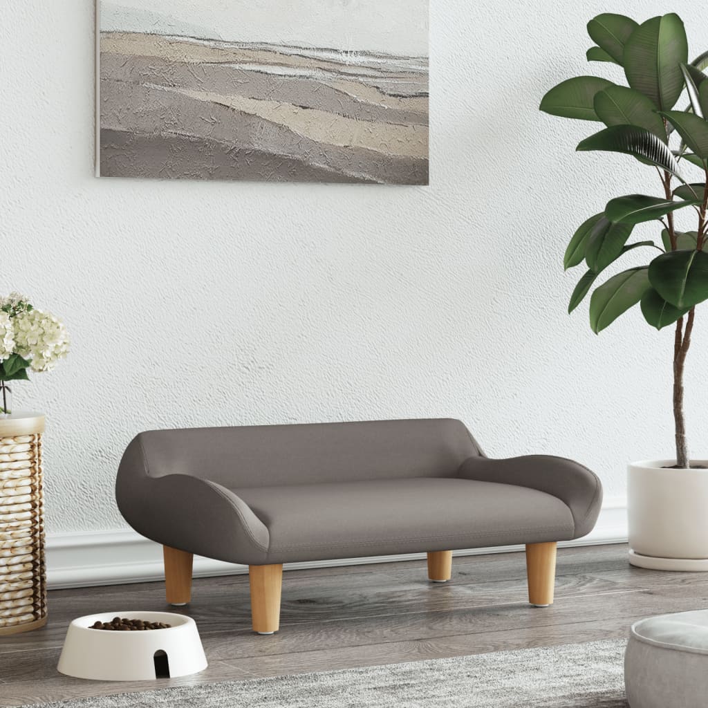 VidaXL Hondenmand 70x40x24 cm stof taupe