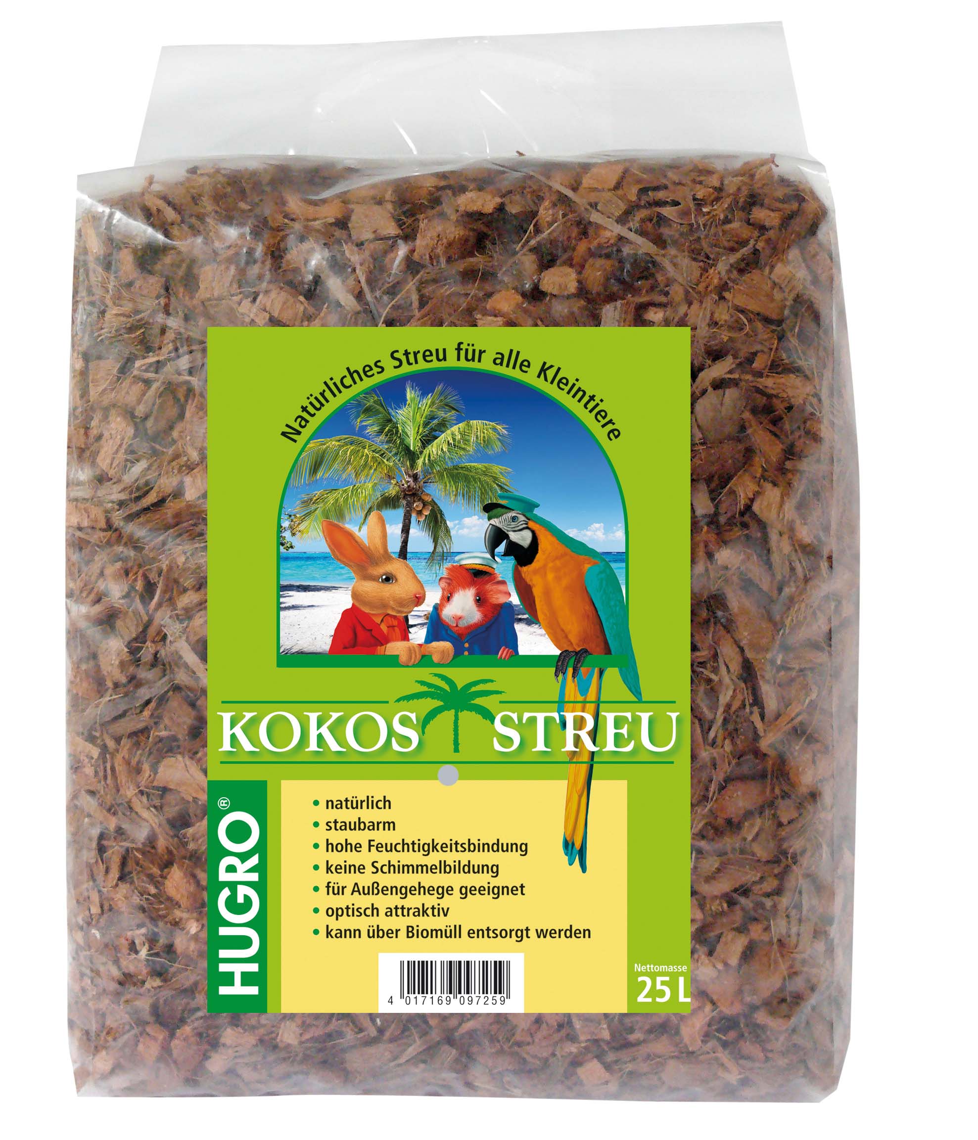25l Hugro kokosstrooisel voor kleine dieren