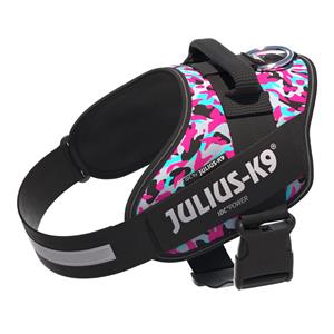 Julius-K9 IDC Krachtharnas Roze & Grijs Grootte S: Borstomvang 49 - 67 cm Hond
