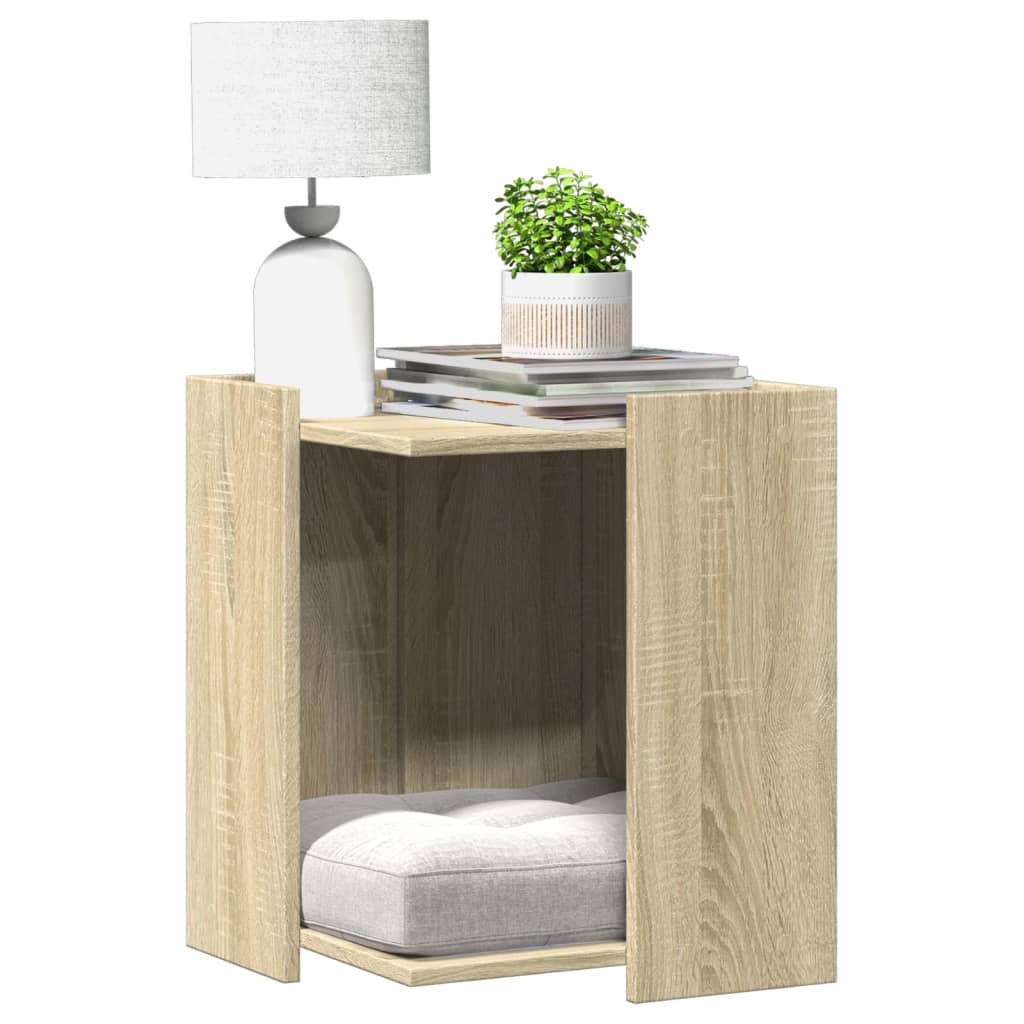 VidaXL Kattenbakkast 42x42x51 cm bewerkt hout sonoma eikenkleurig