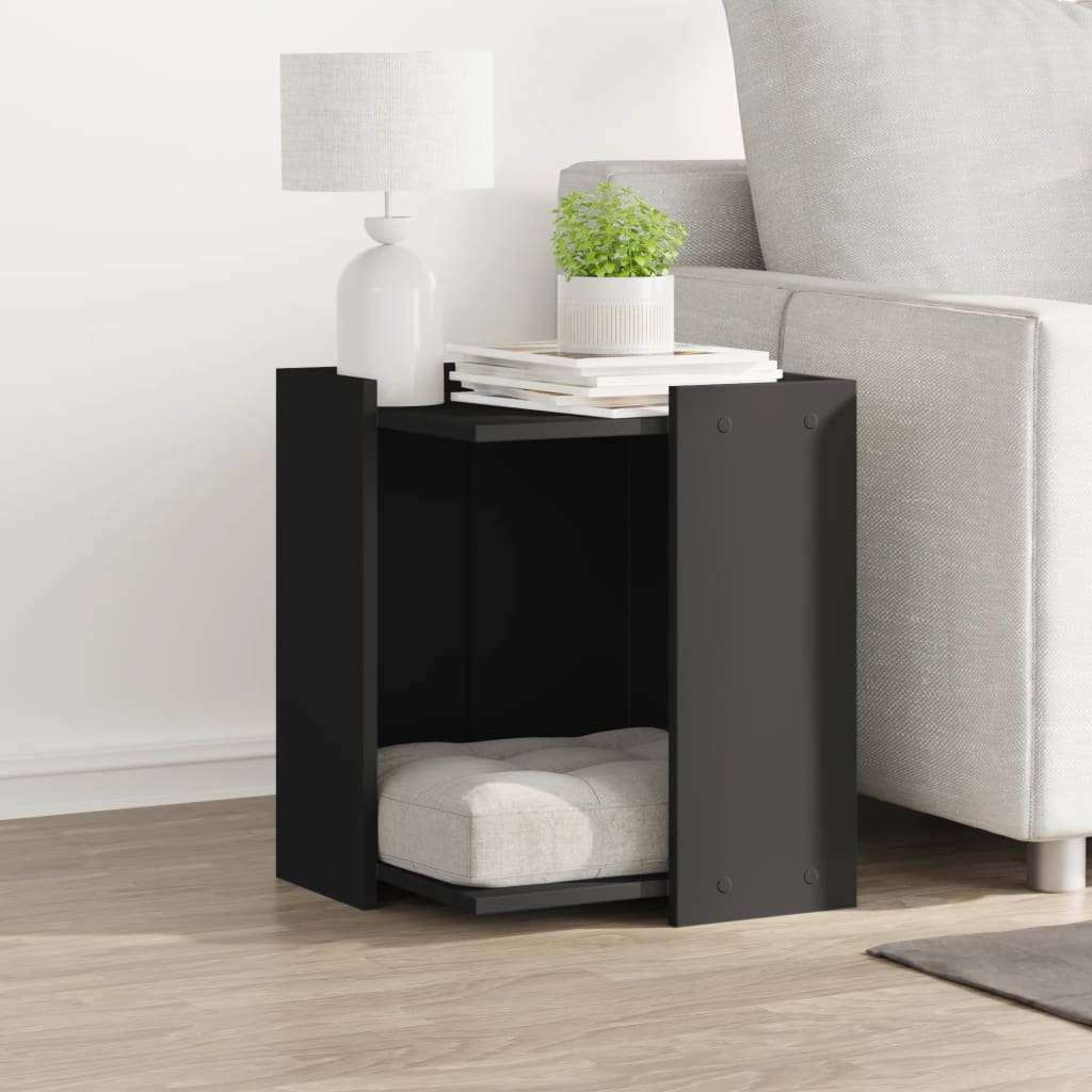 VidaXL Kattenbakkast 42x42x51 cm bewerkt hout zwart