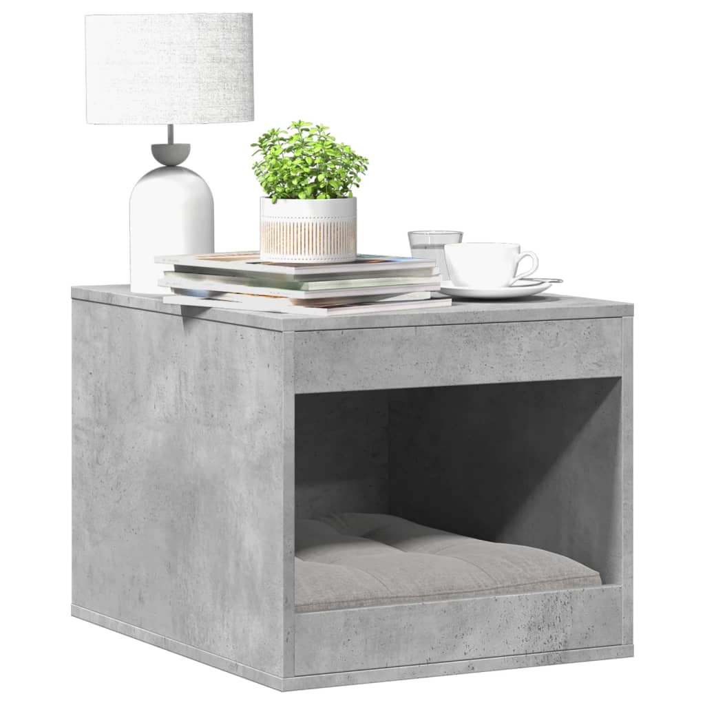 VidaXL Kattenbakkast 47x59x42 cm bewerkt hout betongrijs