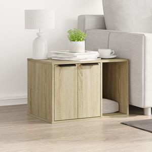 vidaXL Kattenbakkast 60x40x40 cm bewerkt hout sonoma eikenkleurig