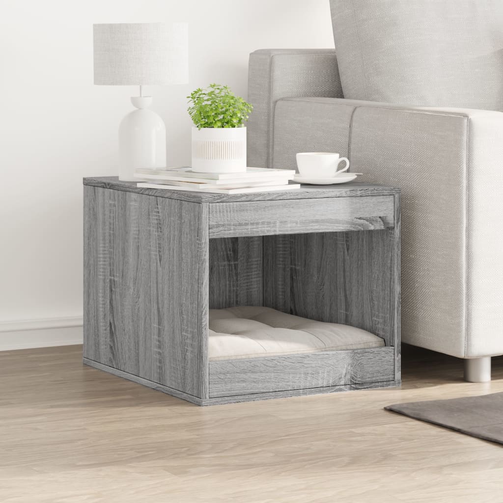 VidaXL Kattenbakkast 47x59x42 cm bewerkt hout grijs sonoma eikenkleur