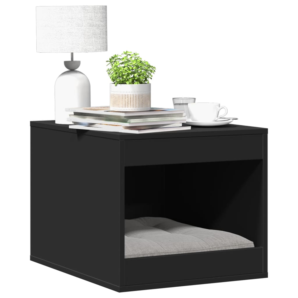VidaXL Kattenbakkast 47x59x42 cm bewerkt hout zwart