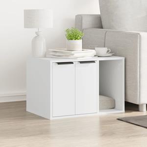 vidaXL Kattenbakkast 60x40x40 cm bewerkt hout wit