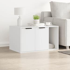 vidaxl Kattenbakkast 80x50x45 cm bewerkt hout wit