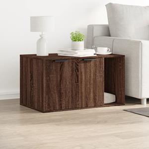 vidaxl Kattenbakkast 80x50x45 cm bewerkt hout bruin eikenkleurig