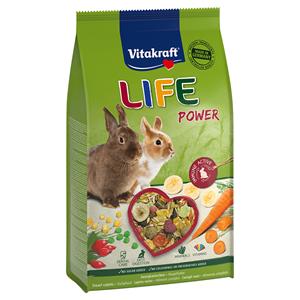 Voordeelpakket: 5x 600g Vitakraft Life Power dwergkonijnen kleinveevoer