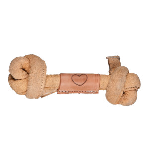 Hugglehounds Naturals geknoopt leren bot voor de hond Large