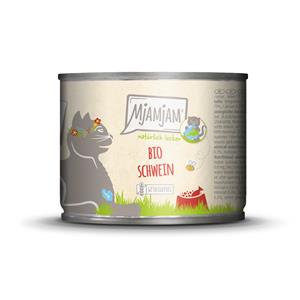 6x 200g MP MjAMjAM Naturally Delicious Organic Pork Wet Cat Food