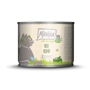 6x 200g MP MjAMjAM Natuurlijk Heerlijk Biologisch Rund Nat Kattenvoer
