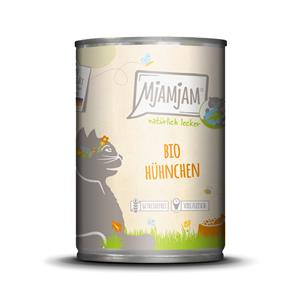 6x 400g MP MjAMjAM Naturally Delicious Organic Chicken natvoer voor katten