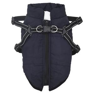VidaXL Hondenjas met harnas waterdicht reflecterend marineblauw l28