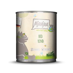 6x 800g MP MjAMjAM Natuurlijk lekker BIO Rund Kattenvoer nat
