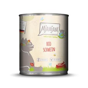 6x 800g MP MjAMjAM Natuurlijk Lekker BIO Varken Kattenvoer nat