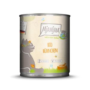 6x 800g MP MjAMjAM Natuurlijk Lekker BIO Kip Kattenvoer nat