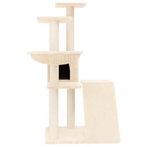 VidaXL Kattenmeubel met sisal krabpalen 94 cm crèmekleurig