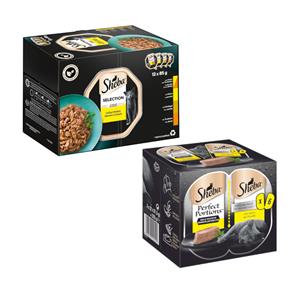 48x85g Selectie in Sauce + 48x37,5g Paté met Kip Sheba Kattenvoer
