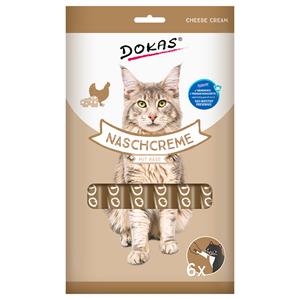 8x90g Dokas Nasch-Creme met kaas kattensnacks